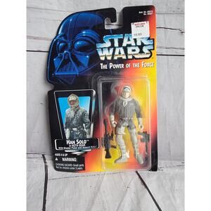 kenner Star Wars Power Of The Force Han Solo In Hoth Gear Action Figure New READ